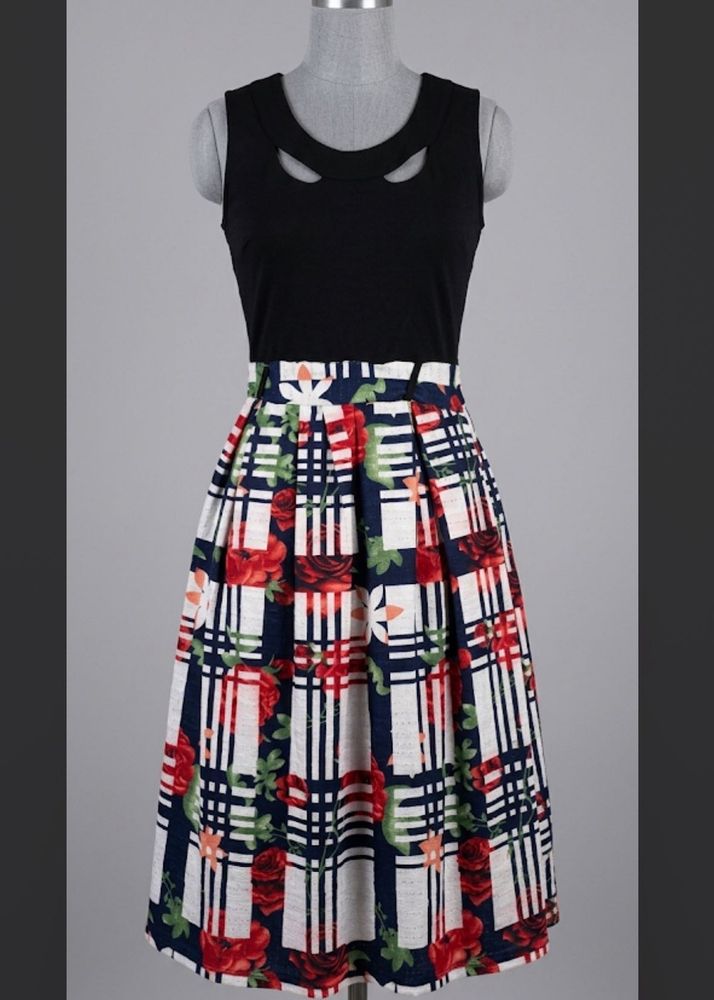 Girls Floral Printed Dress