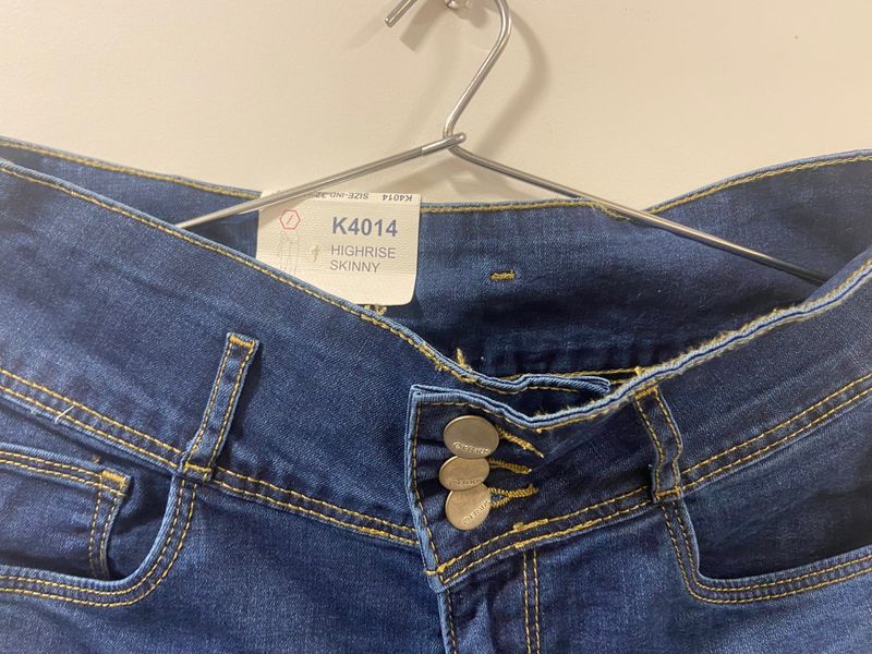 Blue High Rise Skinny Jeans