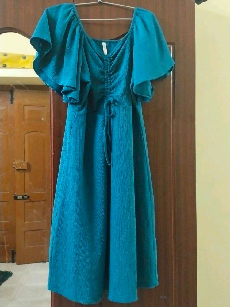 Teal Blue Flowy Dress