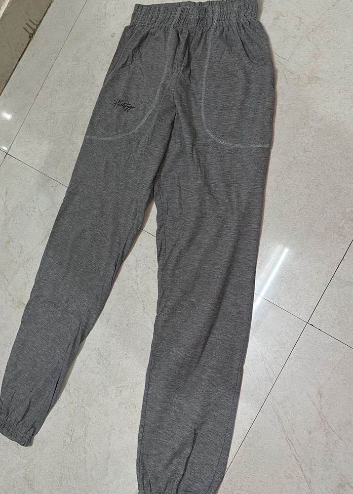 Gray Casual Pants