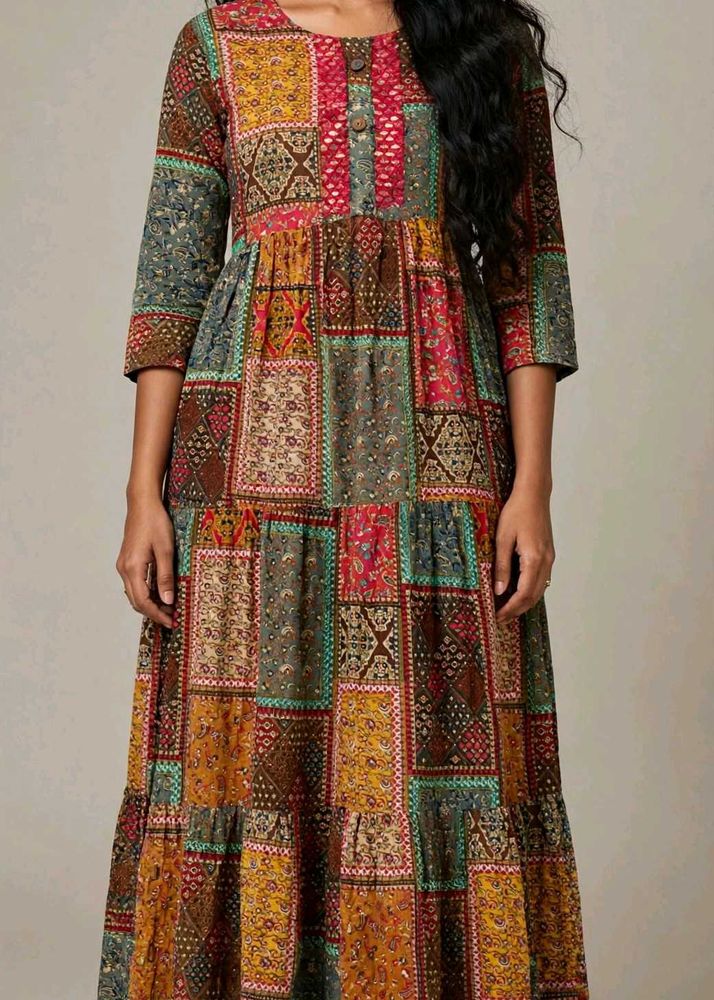 long anarkali gown