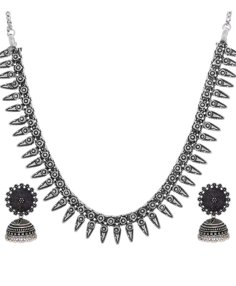 Oxidised Jewellery Set | Earrings &amp; Necklace