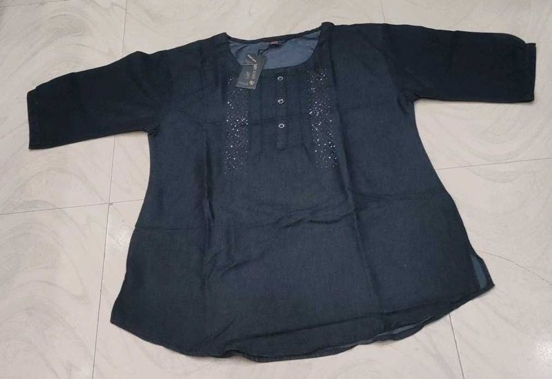 Stylish Blue Tunic Top