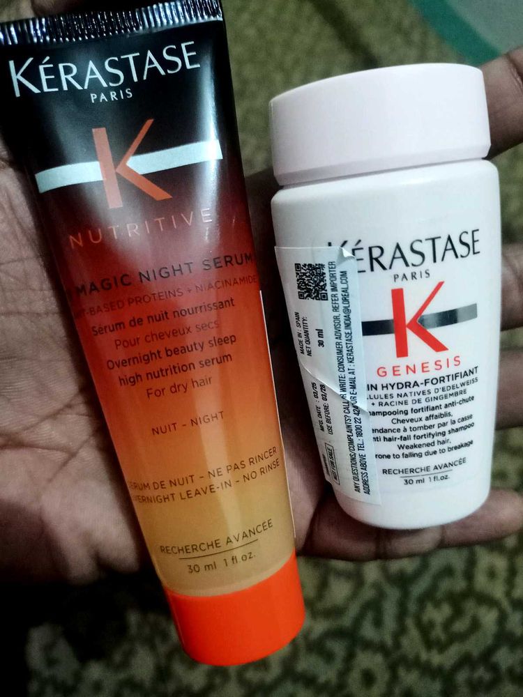 KERASTASE hair serum and shampoo