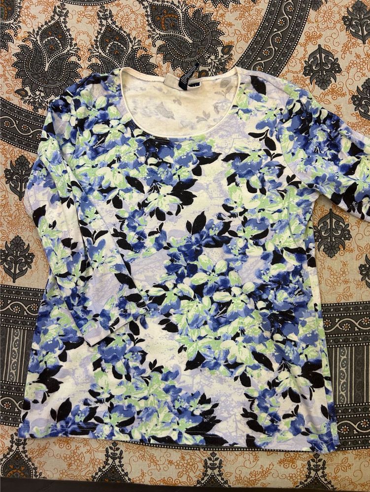 Floral Print Long Sleeve Top