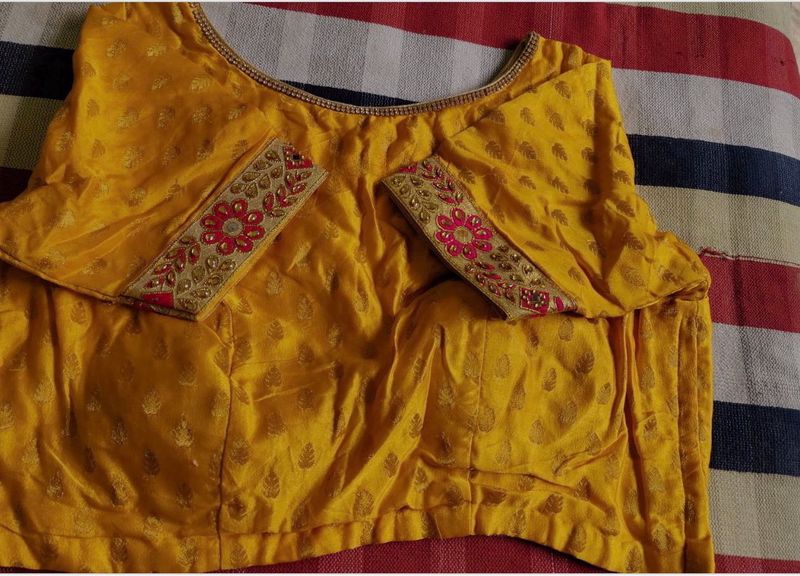 Beautiful Yellow Embroidered Blouse