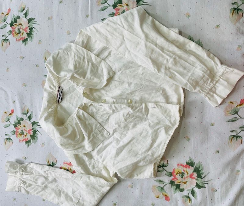 White Ruffle Blouse