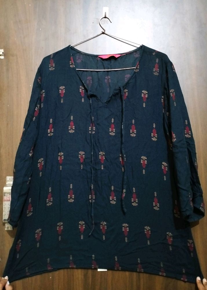 ❗Price Drop❗Printend Navy Blue Tunic