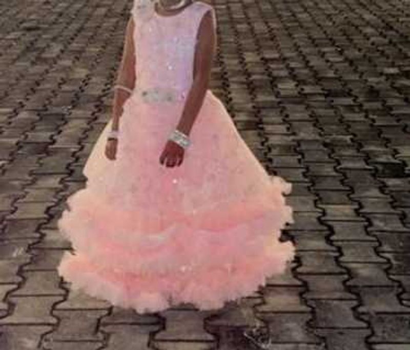 Adorable Pink Ruffled Party Dress