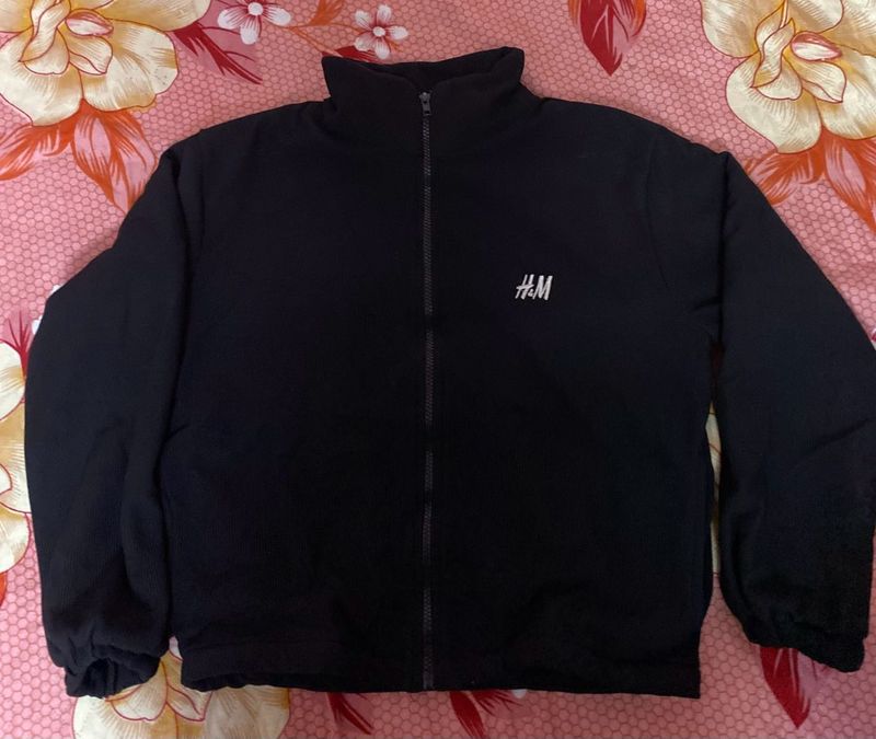 H&amp;M Black Winter Jacket with Inner Lining