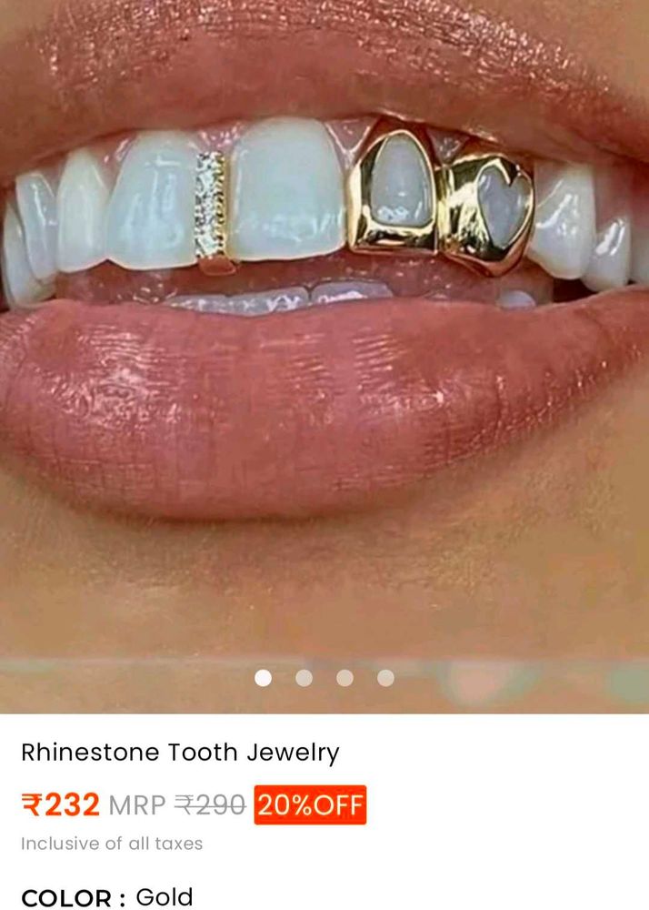 Chic Rhinestone Tooth Jewelry