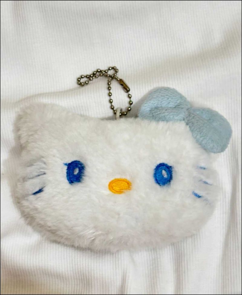 Cute Hello Kitty Plush Keychain(blue)