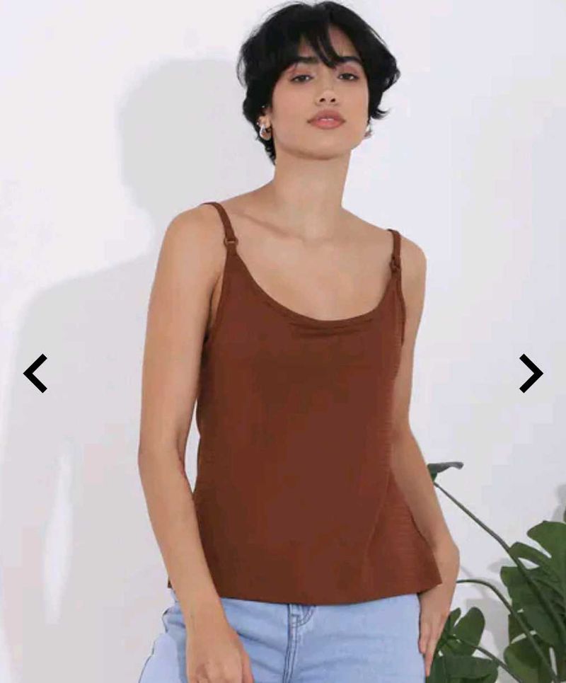 SHEIN MEDIUM LENGTH SPAGHETTI STRAP TEXTURED CAMI