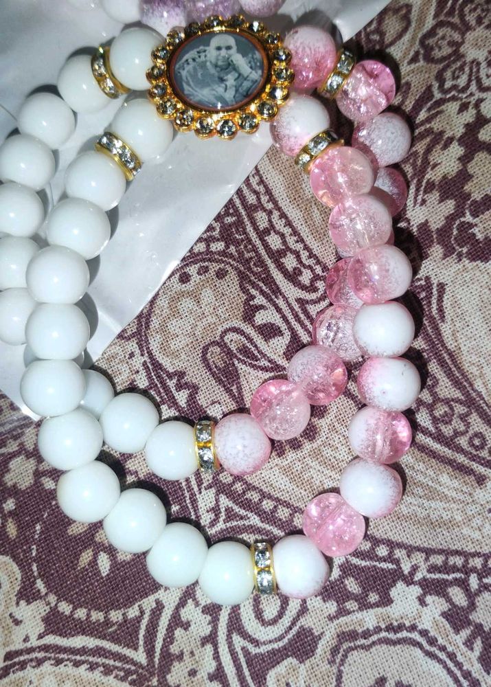 COMBO Beaded Bracelet with Picture JAI GURUJI 😍