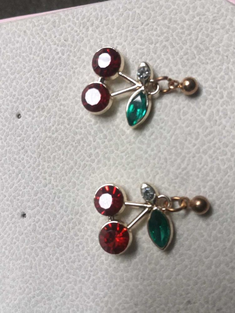 Cute Cherry Dangle Earrings