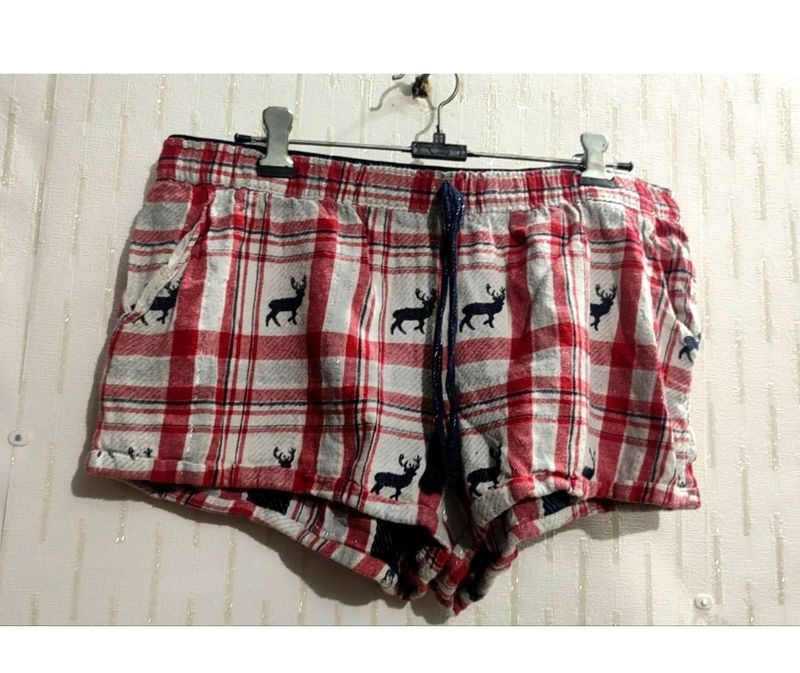 Plaid Deer Print Shorts