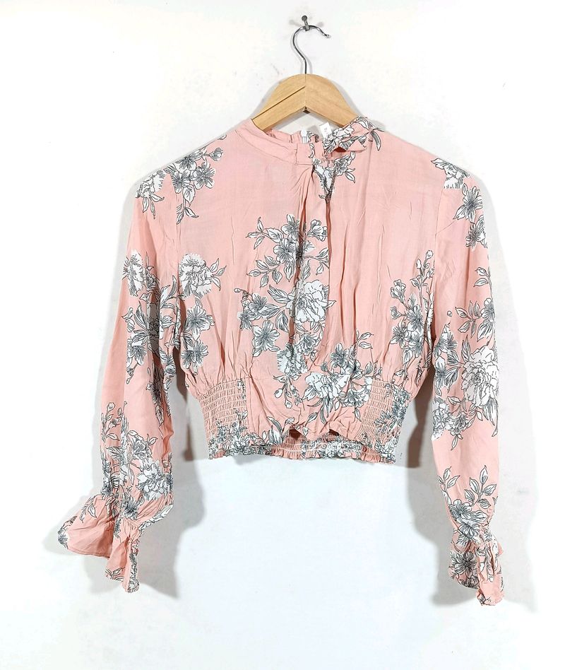 Peach Printed Top (Women)