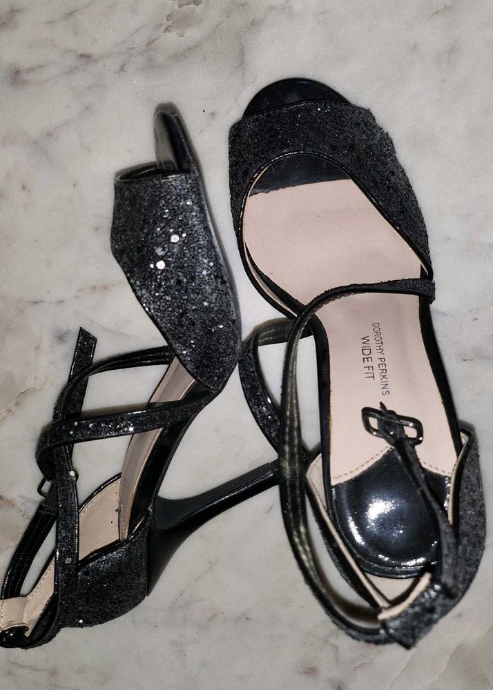 Sparkly Black Heels