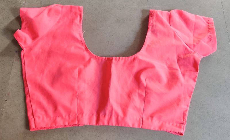 Coral Short-Sleeve Blouse
