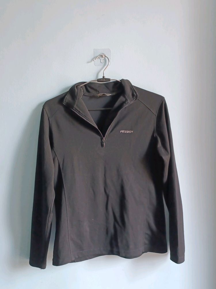 Sports Full Sleeves Zip T Shirt  Dri Fit
