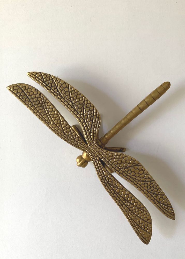 Antique Brass Dragonfly Accent