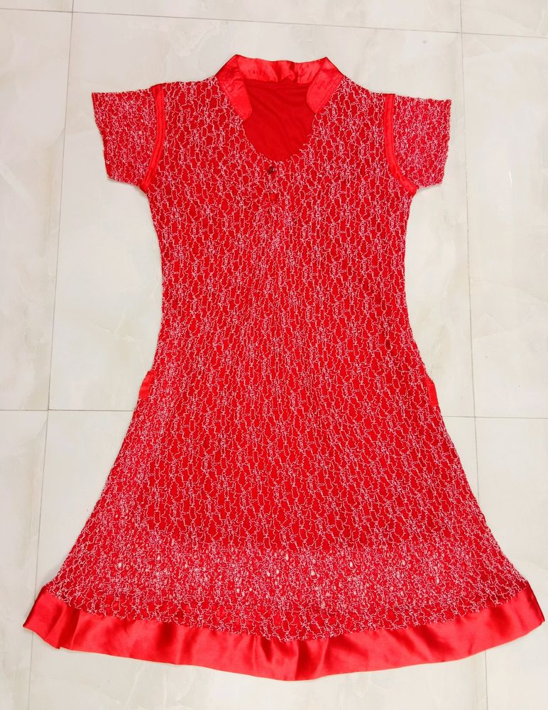 Imported Red Western Top.