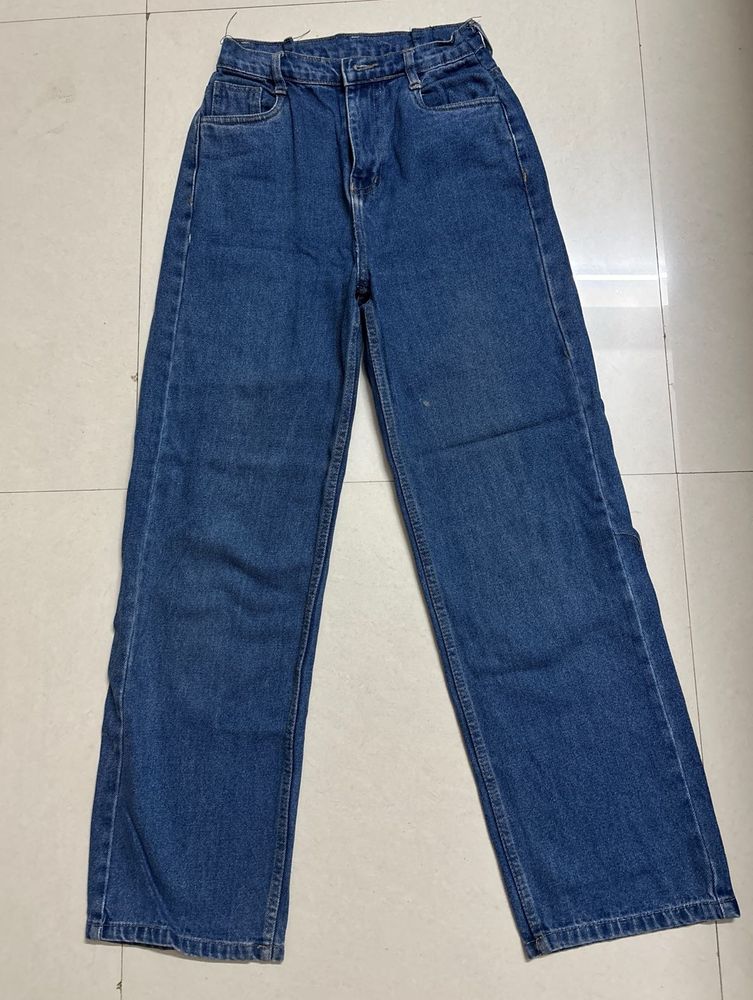 Dark Blue Wide Leg Jeans