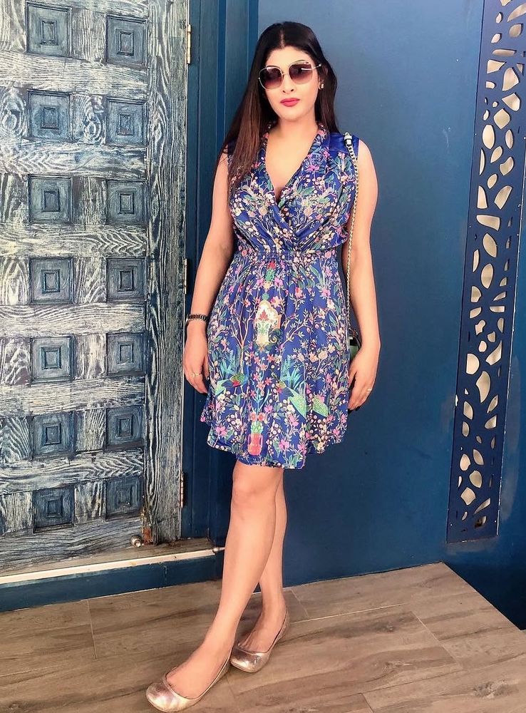 Shaye Blue Floral Print Dress