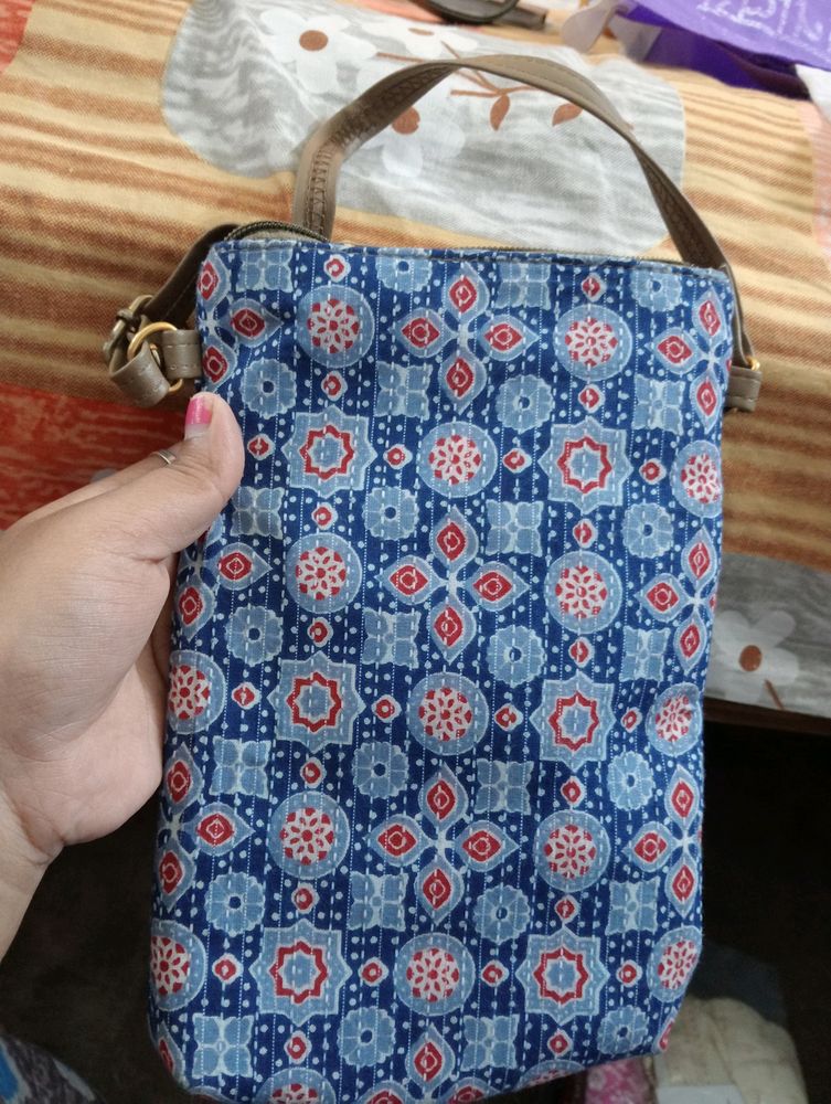 Ajrakh Print Mobile Sling
