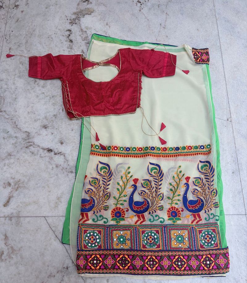 Embroidered Saree with Blouse