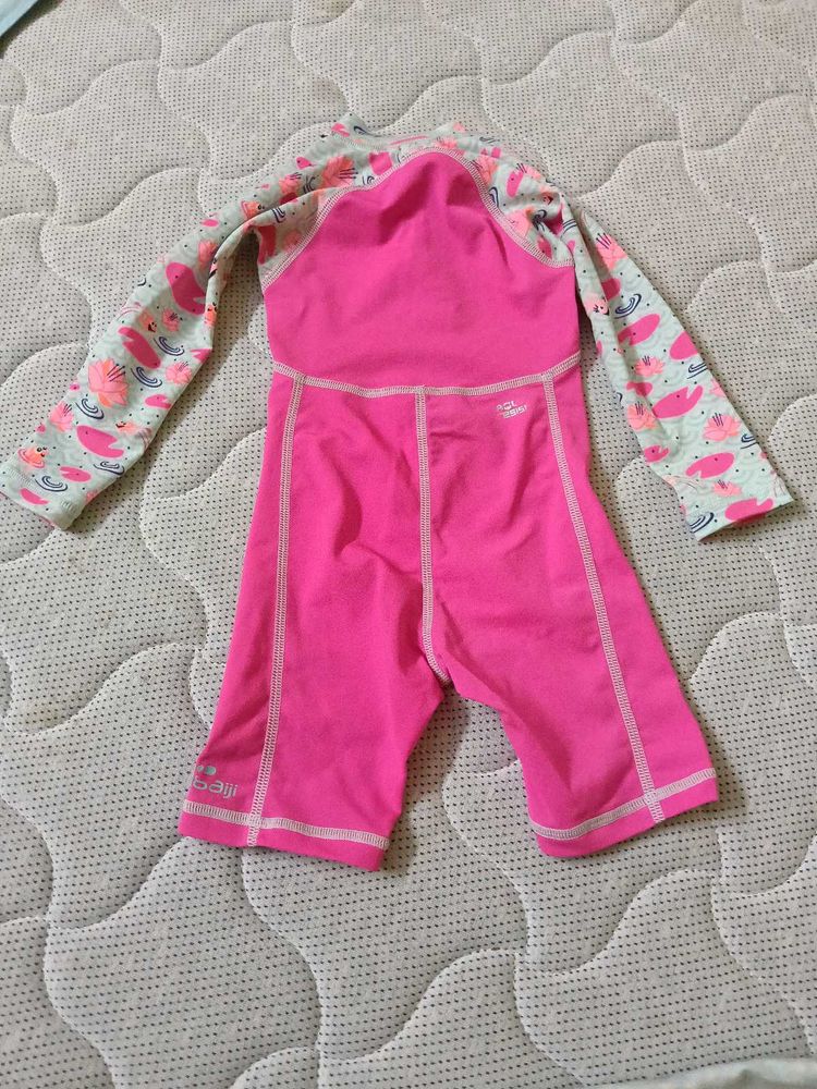 Toddler Girls Rash Guard Swimsuit