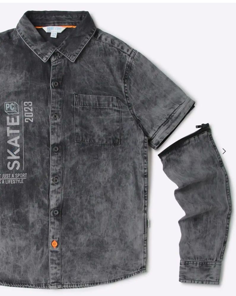 Stylish Acid Wash Denim Shirt