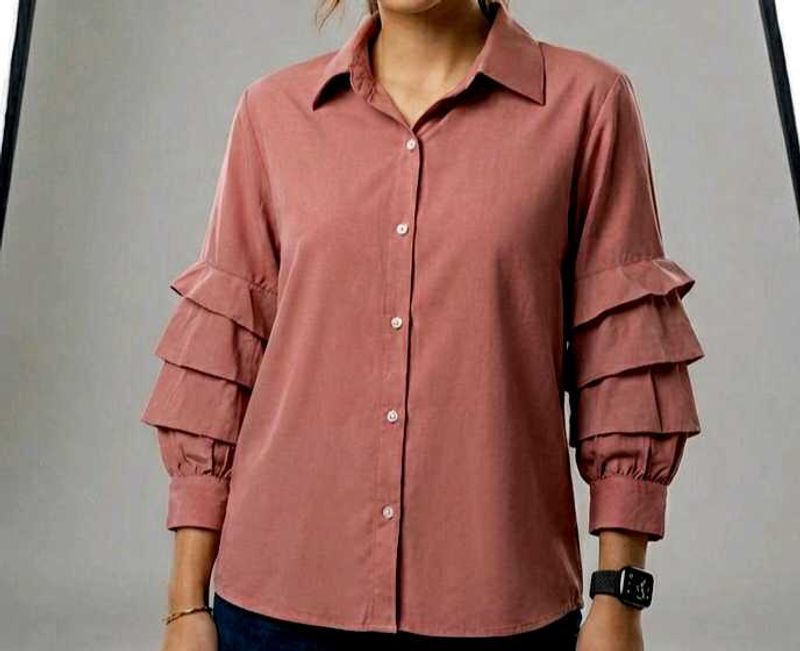 Elegant Ruffled Sleeve Top