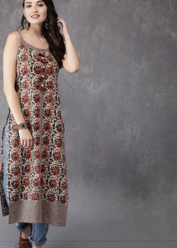 Anouk Strappy Boho Floral Print Kurta