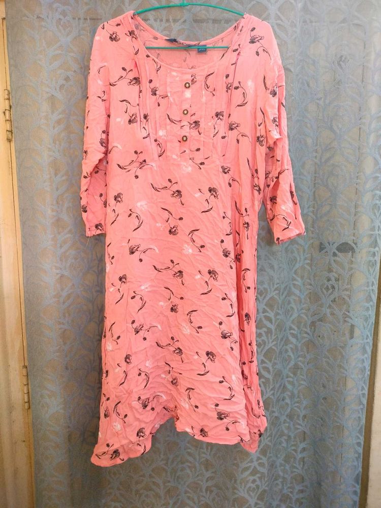 Pink Floral feeding kurtha