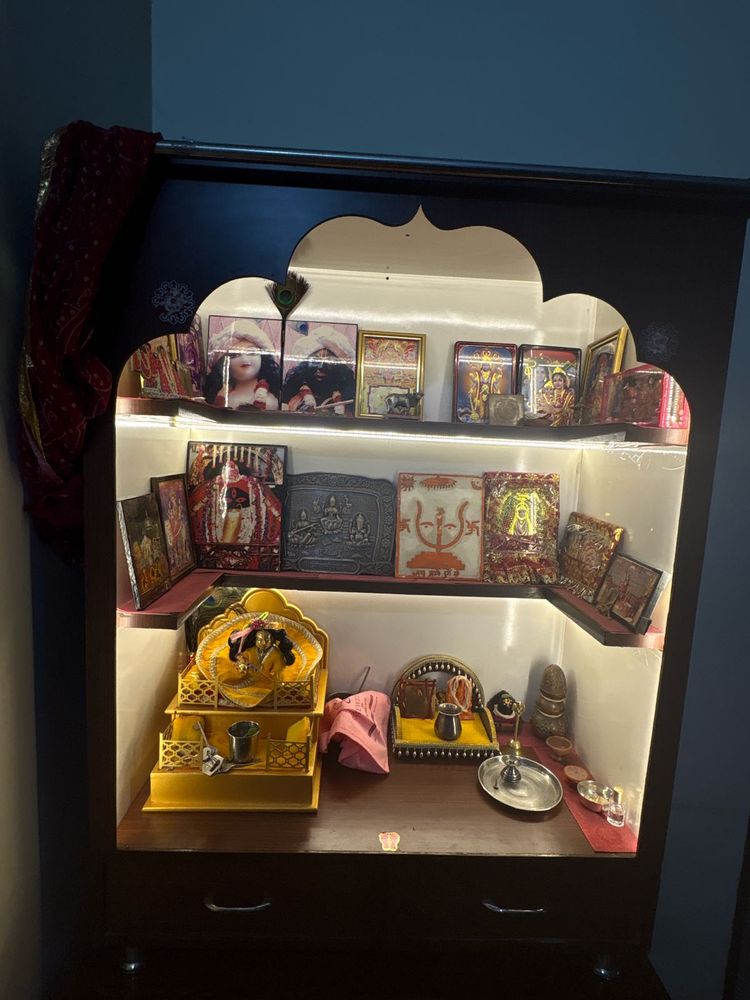 Elegant Wooden Puja Ghar