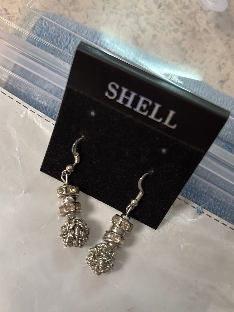 Elegant silver color Dangle Earrings