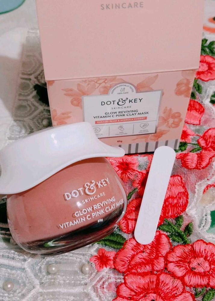 🪄Magical Glow Reviving Pink Clay Mask💫Dot &amp; Key