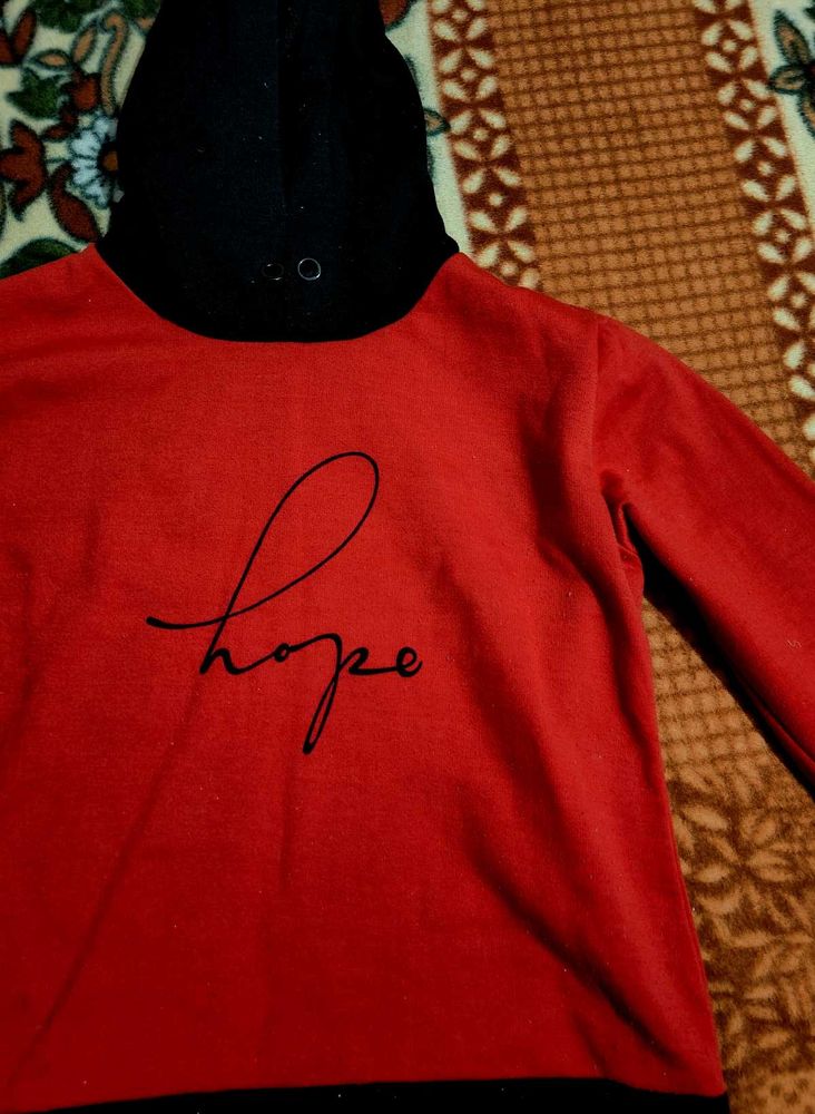 aesthetic Red Hoodie