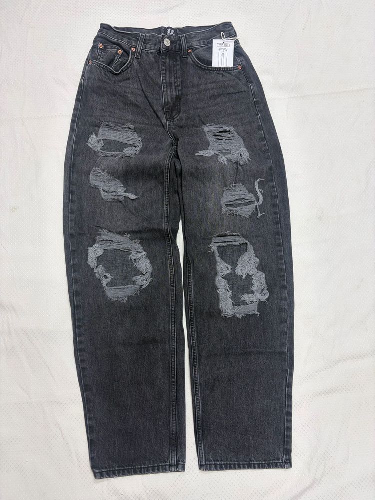 Black Ripped High Waisted Jeans