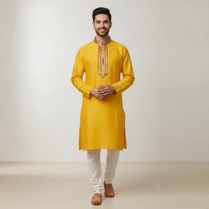 Men's Yellow Kurta