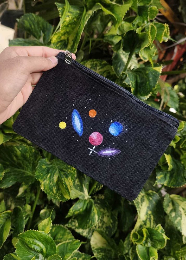 Hand-Painted Celestial Pouch