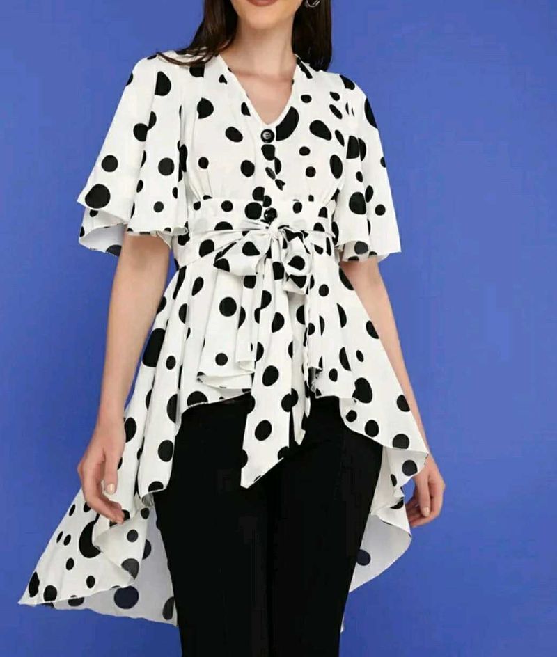 🐼Polka Dot Flared Mini Dress