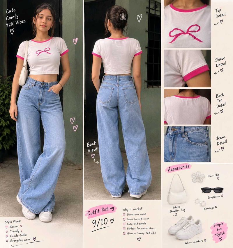 Cute Comfy Y2K Vibes Crop Top