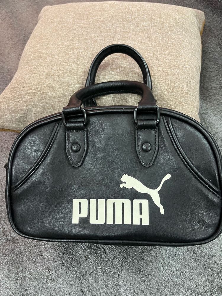 Puma Black Mini Duffle Bag