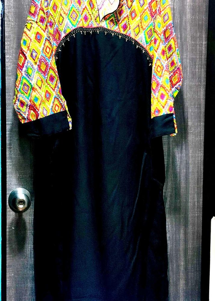 Colorful Geometric Print Kurta