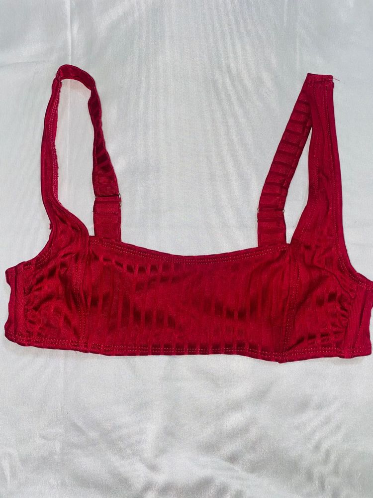 Red unique Bra