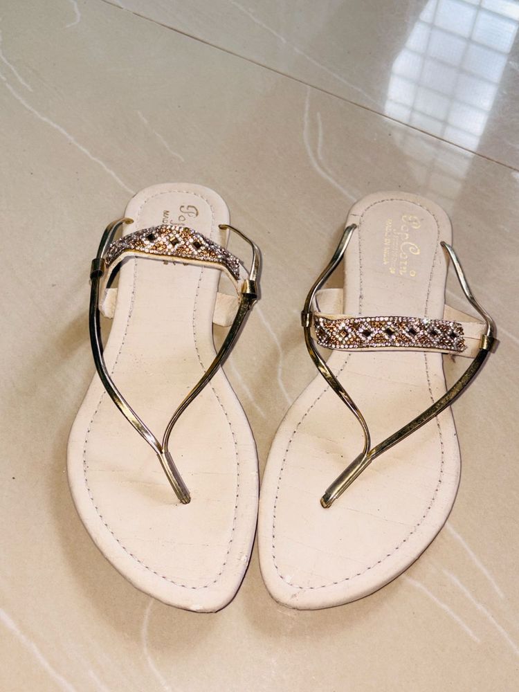 Embellished Flat Sandals