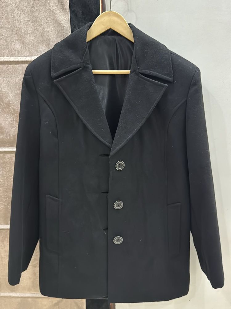 Women's Black Wool Long Coat