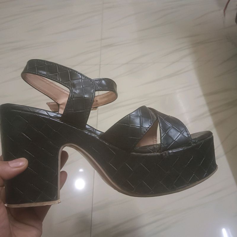 Black Block Heels